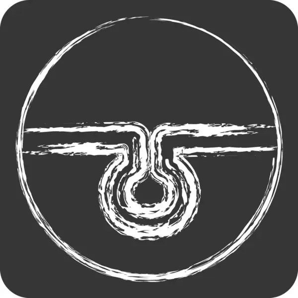 Simge Pore Temizleme. Kozmetoloji sembolüyle ilgili. Tebeşir stili. dizayn edilebilir