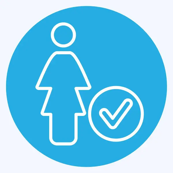 Simge Önceliği. Feminizm sembolüyle ilgili. Mavi gözlü. dizayn edilebilir