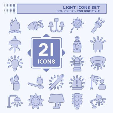 Simge Aydınlatma. Kutlama sembolüyle ilgili. İki ton stili. dizayn edilebilir