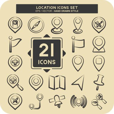 Simge Ayarlama Konumu. Tatil sembolüyle ilgili. El çizimi tarzı. dizayn edilebilir