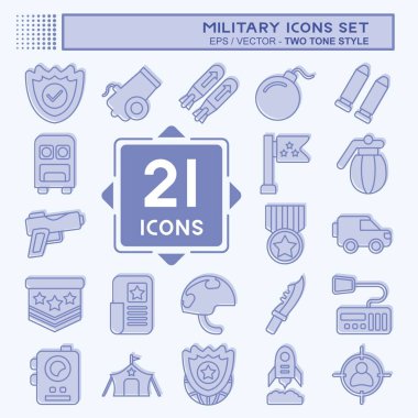 Simge Askeriyesi. Savaş sembolüyle ilgili. İki ton stili. dizayn edilebilir
