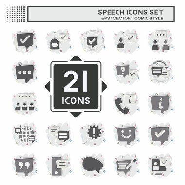 Simge Hazırlama Konuşması. Teknoloji sembolüyle ilgili. Çizgi roman. dizayn edilebilir