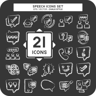 Simge Hazırlama Konuşması. Teknoloji sembolüyle ilgili. Tebeşir stili. dizayn edilebilir