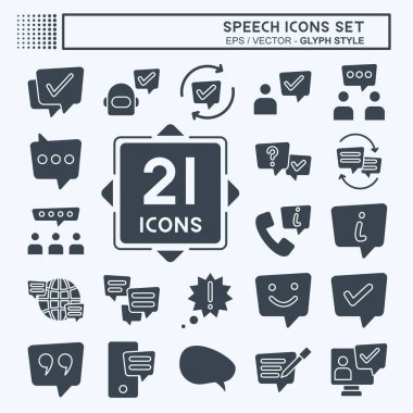 Simge Hazırlama Konuşması. Teknoloji sembolüyle ilgili. Kabartma tarzı. dizayn edilebilir