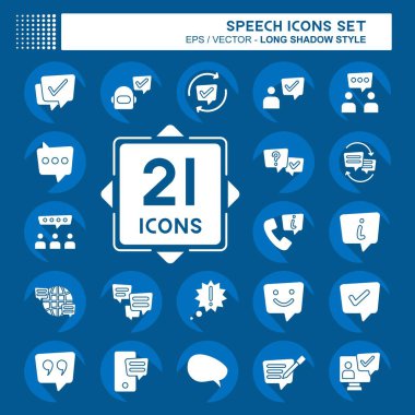 Simge Hazırlama Konuşması. Teknoloji sembolüyle ilgili. Uzun gölge tarzı. dizayn edilebilir