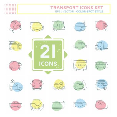 Simge Taşımacılık. Tatil sembolüyle ilgili. Renkli Leke Biçimi. dizayn edilebilir