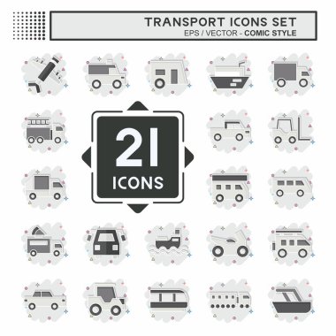 Simge Taşımacılık. Tatil sembolüyle ilgili. Çizgi roman. dizayn edilebilir