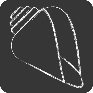 Simge Sheel. Hawaii sembolüyle ilgili. Tebeşir stili. dizayn edilebilir