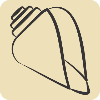 Simge Sheel. Hawaii sembolüyle ilgili. El çizimi tarzı. dizayn edilebilir