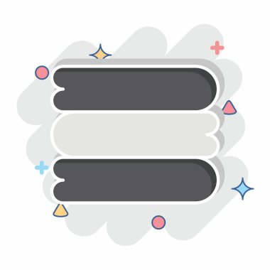 Simge sayfaları. Yatak sembolü ile ilgili. Çizgi roman. dizayn edilebilir