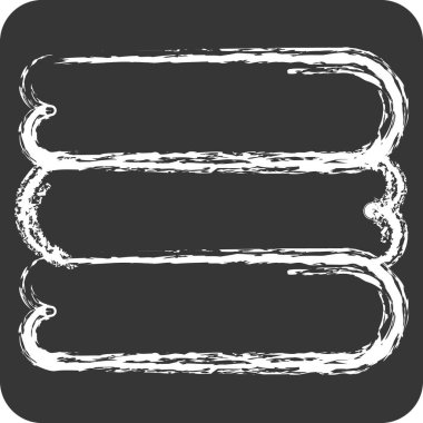 Simge sayfaları. Yatak sembolü ile ilgili. Tebeşir stili. dizayn edilebilir