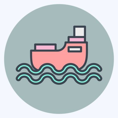 Simge gemisi. Ulaşım sembolüyle ilgili. renk arkadaşı stili. dizayn edilebilir