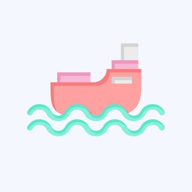 Simge gemisi. Ulaşım sembolüyle ilgili. Düz stil. dizayn edilebilir