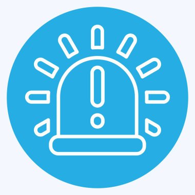 Icon Siren. Işık sembolüyle ilgili. Mavi gözlü. dizayn edilebilir