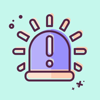 Icon Siren. Işık sembolüyle ilgili. MBE tarzı. dizayn edilebilir