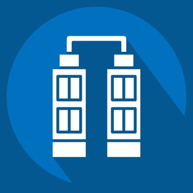 Simge gökdeleni. House sembolüyle ilgili. Uzun gölge tarzı. dizayn edilebilir