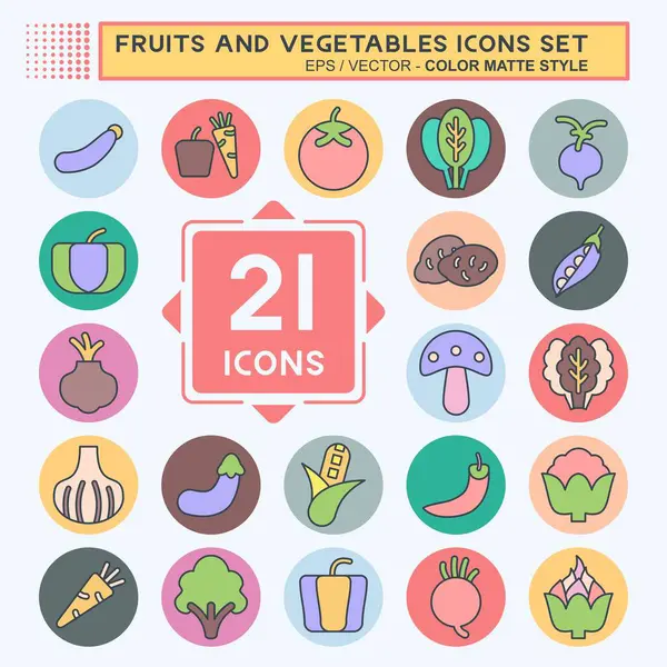 Meyve ve sebze ikonu. Eğitim sembolüyle ilgili. renk arkadaşı stili. düzenlenebilir