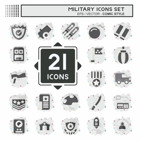 Simge Askeriyesi. Savaş sembolüyle ilgili. Çizgi roman. dizayn edilebilir