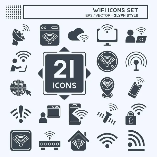 Icon Set Wiifi. Ağ sembolüyle ilgili. Kabartma tarzı. dizayn edilebilir