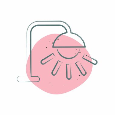 Icon Sokağı Işığı. Işık sembolüyle ilgili. Renkli Leke Biçimi. dizayn edilebilir