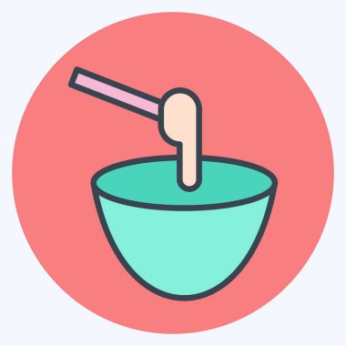 Simge Şekerleme. Kozmetoloji sembolüyle ilgili. renk arkadaşı stili. dizayn edilebilir