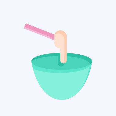 Simge Şekerleme. Kozmetoloji sembolüyle ilgili. Düz stil. dizayn edilebilir