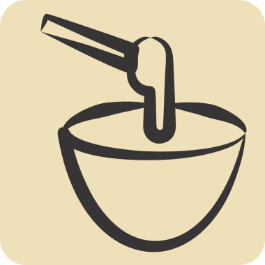 Simge Şekerleme. Kozmetoloji sembolüyle ilgili. El çizimi tarzı. dizayn edilebilir