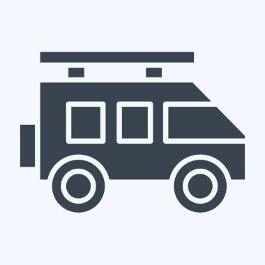 Simge SUv. Ulaşım sembolüyle ilgili. Kabartma tarzı. dizayn edilebilir