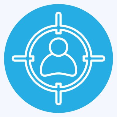 Simge Hedefi. Askeri sembolle ilgili. Mavi gözlü. dizayn edilebilir