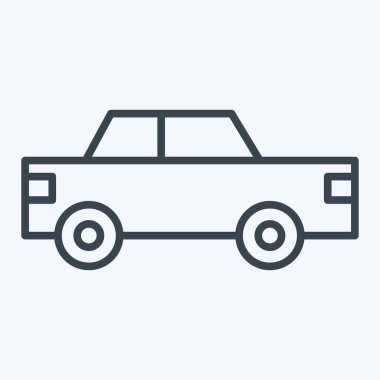 Simge taksi. Ulaşım sembolüyle ilgili. Sıra tarzı. dizayn edilebilir