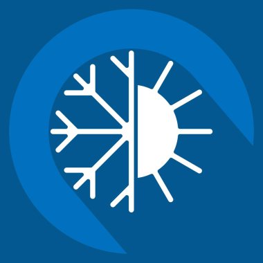 Simge Termoregülasyonu. Yatak sembolü ile ilgili. Uzun gölge tarzı. dizayn edilebilir