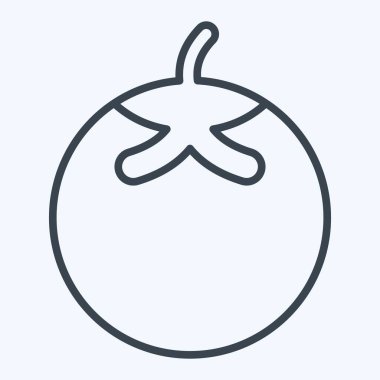 Simge domates. Meyve ve Sebze Sembolü ile ilgili. Sıra tarzı. düzenlenebilir