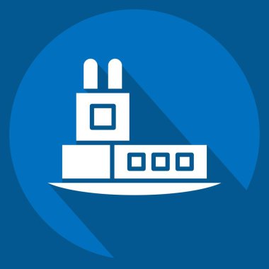 Simge Kulesi. House sembolüyle ilgili. Uzun gölge tarzı. dizayn edilebilir