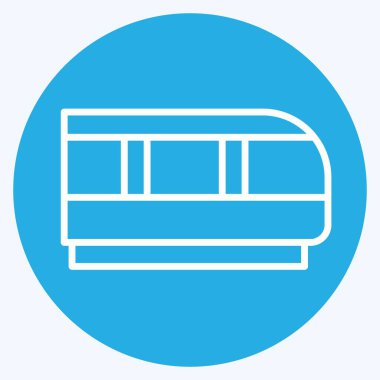 Simge Treni. Ulaşım sembolüyle ilgili. Mavi gözlü. dizayn edilebilir