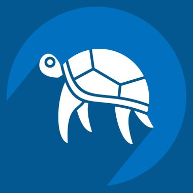 Simge Kaplumbağa. Hawaii sembolüyle ilgili. Uzun gölge tarzı. dizayn edilebilir