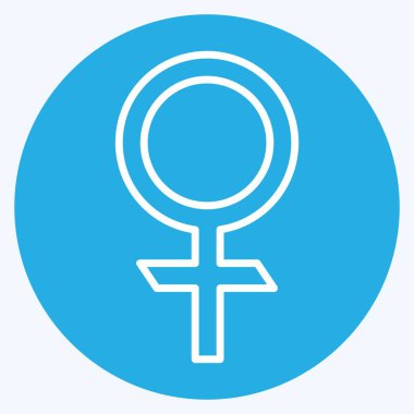 Simge Venüs Astrolojisi. Astroloji sembolüyle ilgili. Mavi gözlü. dizayn edilebilir