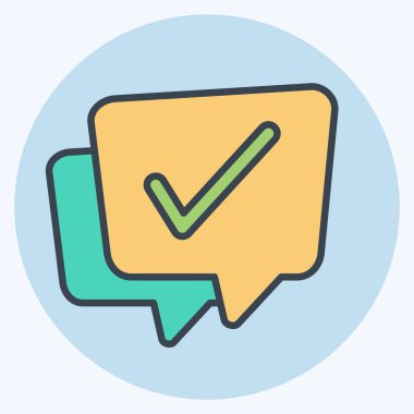 Simge Görüntülü Sohbet. Konuşma sembolüyle ilgili. renk arkadaşı stili. tasarım düzenlenebilir 11