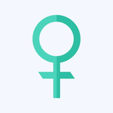 Simge Venüs Astrolojisi. Astroloji sembolüyle ilgili. Düz stil. dizayn edilebilir