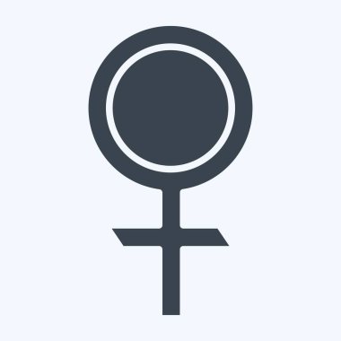 Simge Venüs Astrolojisi. Astroloji sembolüyle ilgili. Kabartma tarzı. dizayn edilebilir