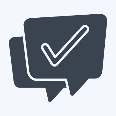 Simge Görüntülü Sohbet. Konuşma sembolüyle ilgili. Kabartma tarzı. tasarım düzenlenebilir 11