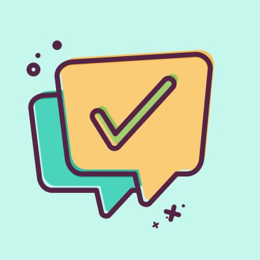 Simge Görüntülü Sohbet. Konuşma sembolüyle ilgili. MBE tarzı. tasarım düzenlenebilir 11