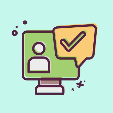 Simge Görüntülü Sohbet. Konuşma sembolüyle ilgili. MBE tarzı. dizayn edilebilir