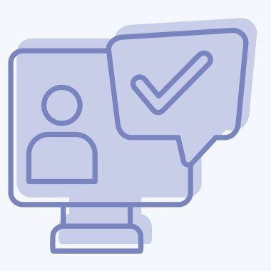 Simge Görüntülü Sohbet. Konuşma sembolüyle ilgili. İki ton stili. dizayn edilebilir