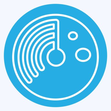 Simge Virüs Taraması. İndirme sembolüyle ilgili. Mavi gözlü. dizayn edilebilir