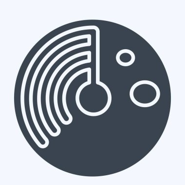 Simge Virüs Taraması. İndirme sembolüyle ilgili. Kabartma tarzı. dizayn edilebilir