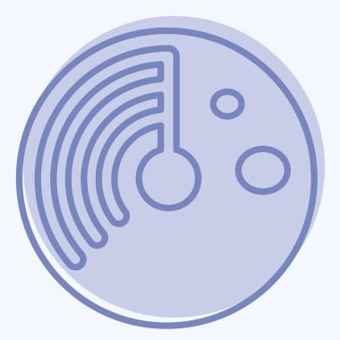 Simge Virüs Taraması. İndirme sembolüyle ilgili. İki ton stili. dizayn edilebilir