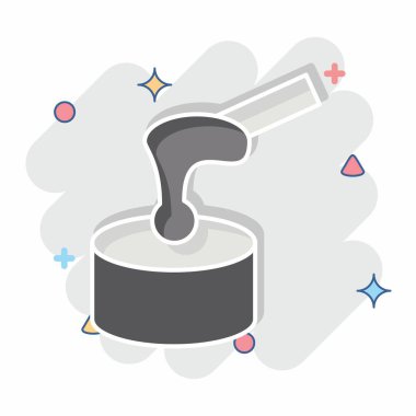 Simge cilası. Kozmetoloji sembolüyle ilgili. Çizgi roman. dizayn edilebilir