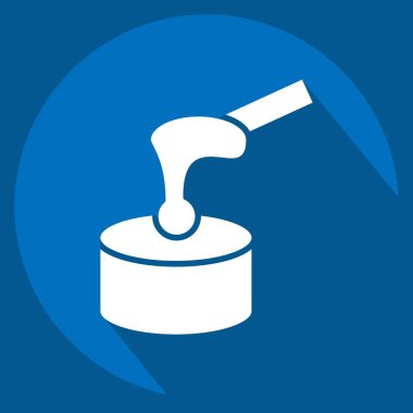 Simge cilası. Kozmetoloji sembolüyle ilgili. Uzun gölge tarzı. dizayn edilebilir