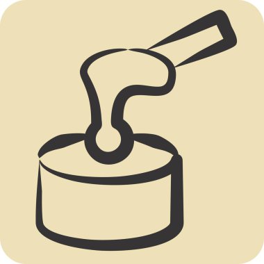 Simge cilası. Kozmetoloji sembolüyle ilgili. El çizimi tarzı. dizayn edilebilir