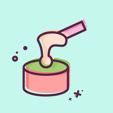 Simge cilası. Kozmetoloji sembolüyle ilgili. MBE tarzı. dizayn edilebilir